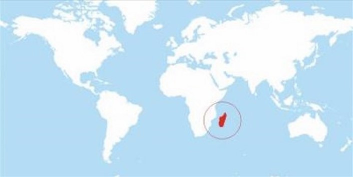 Carte du monde - Madagascar